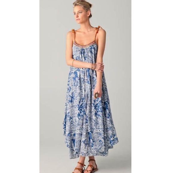 Free People Dresses & Skirts - Free People Blue and White Maxi Dress
